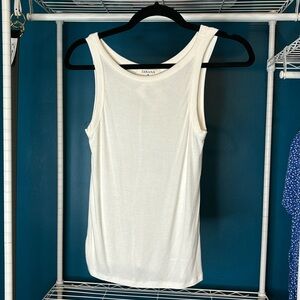 Zenana ribbed cream tank top